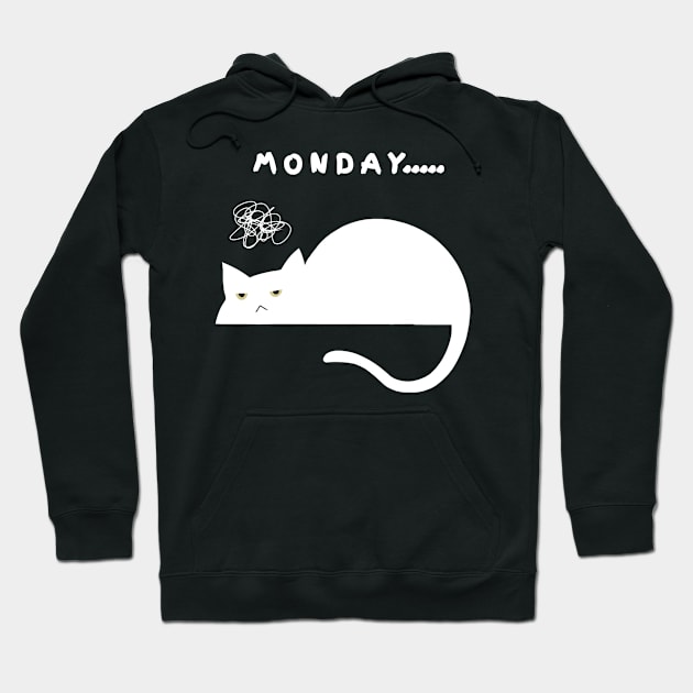 MONDAY VIBES (WHITE) Hoodie by Auliyah_Arts